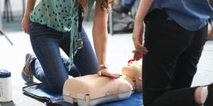 First aider learns some basic first aid tips