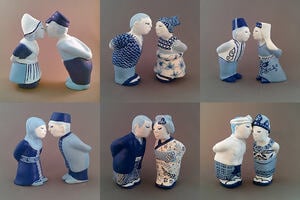 Delft blue couples by Gabriela Bustamante