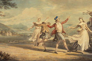 'A Highland Dance, painted in 1780 by Scottish Artist, David Allan. It shows HIghland society and culture at a time when the clans were disappearing as a form of social community   