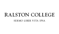 Ralston College logo, with Latin text “sermo liber vita ipsa”